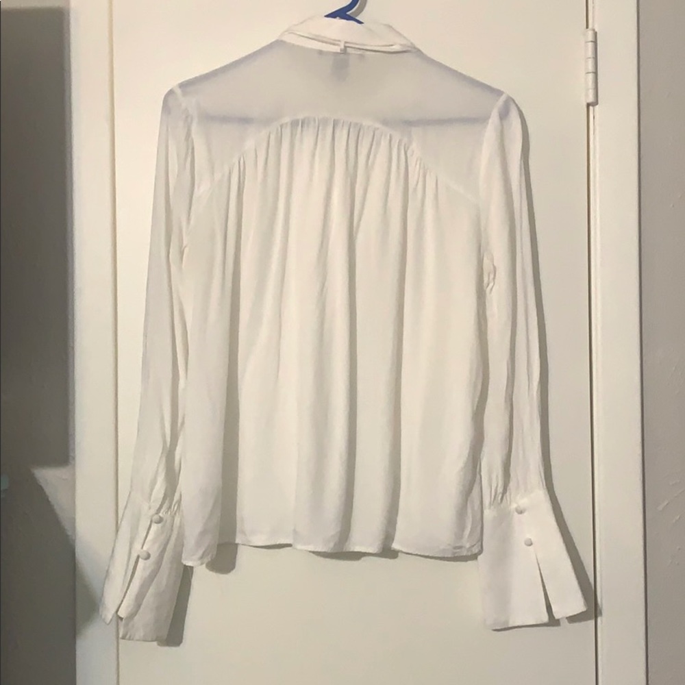 White button down blouse - Picture 2 of 4